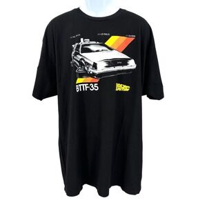 BACK TO THE FUTURE Black Short Sleeved Graphic Licensed T-Shirt Men's Size 2XLB